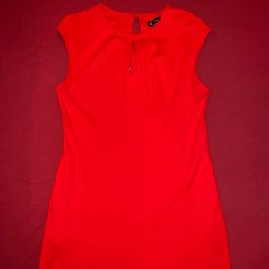 Red Casual New York and Company Sleeveless Dress with Pockets
